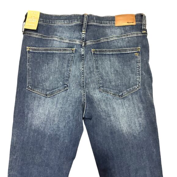 Madewell 9” Mid Rise Skinny Jeans NWT Size 30 Button Fly Raw Hem Denim - Picture 7 of 7